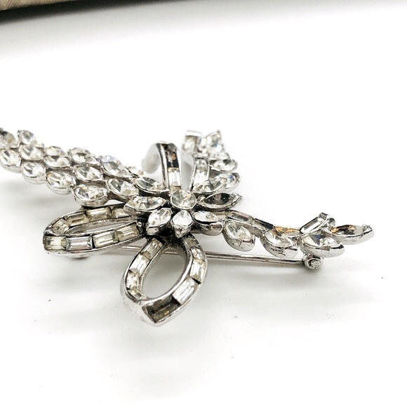 Vintage Signed Albion Rhinestone Brooch RARE - Picture 5 of 8